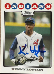 Kenny Lofton Autographed 2008 Topps #93 Kenny Lofton Autographed 2008 Topps #93