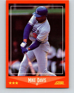 1988 Score Rookie and Traded #53T Mike Davis NM-MT  Los Angeles Dodgers 