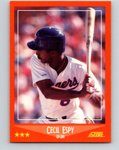 1988 Score Rookie and Traded #73T Cecil Espy NM-MT  RC Rookie Texas Rangers 