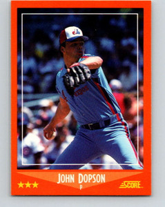 1988 Score Rookie and Traded #88T John Dopson NM-MT  RC Rookie Montreal Expos 