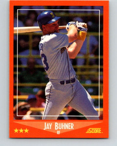 1988 Score Rookie and Traded #95T Jay Buhner NM-MT  RC Rookie Seattle Mariners 