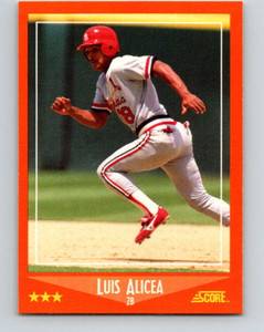 1988 Score Rookie and Traded #98T Luis Alicea NM-MT  RC Rookie St. Louis Cardinals 