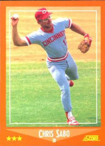 SOLD 93860 1988 Score Rookie and Traded #100T Chris Sabo NM-MT  RC Rookie Cincinnati Reds 