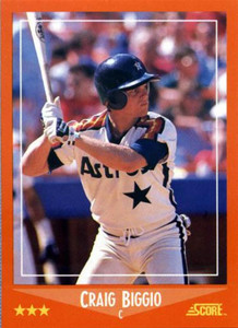 1988 Score Rookie and Traded #103T Craig Biggio NM-MT  RC Rookie Houston Astros 
