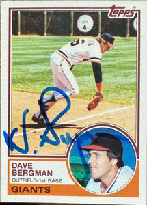 Dave Bergman Autographed 1983 Topps #32