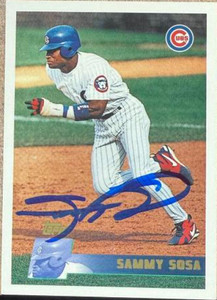 Sammy Sosa Autographed 1996 Topps #252