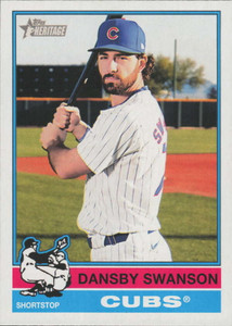2025 Topps Heritage #128 Dansby Swanson NM-MT  Chicago Cubs 
