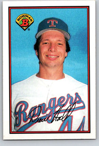 1989 Bowman #221 Drew Hall VG Texas Rangers 