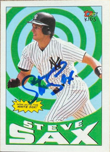 Steve Sax Autographed 1992 Topps Kids #85 