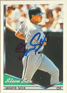 Steve Sax Autographed 1994 Topps #662 Chicago White Sox Card