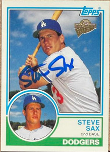 Steve Sax Autographed 2003 Topps All-Time Fan Favorites #42