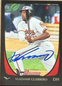 Vladimir Guerrero Autographed 2011 Bowman #167 