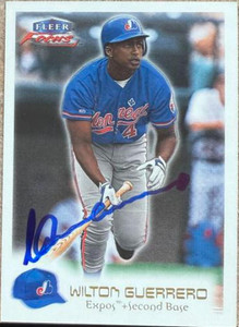 Wilton Guerrero Autographed 2000 Fleer Focus #30