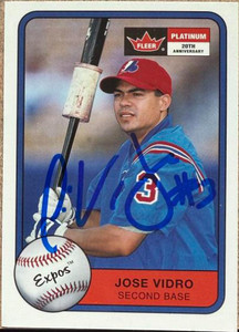 Jose Vidro Autographed 2001 Fleer Platinum #174 