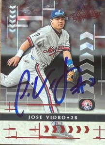 Jose Vidro Autographed 2001 Playoff Absolute Memorabilia #145 