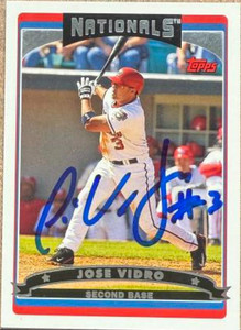 Jose Vidro Autographed 2006 Topps #527 