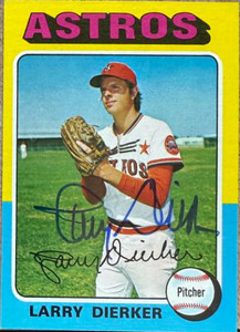 Larry Dierker Autographed 1975 Topps Mini #49