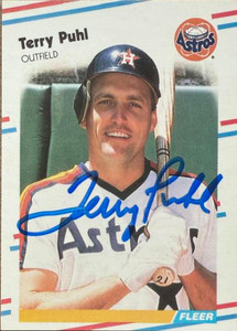 Terry Puhl Autographed 1988 Fleer Update - Glossy #U-90 