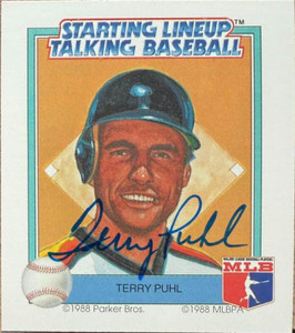Terry Puhl Autographed 1988 Parker Bros. Starting Lineup Talking Baseball Houston Astros #23 Terry Puhl Autographed 1988 Parker Bros. Starting Lineup Talking Baseball Houston Astros #23