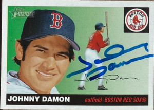 Johnny Damon Autographed 2004 Topps Heritage #59 