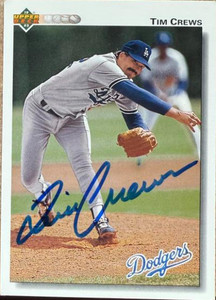 Tim Crews Autographed 1992 Upper Deck #687