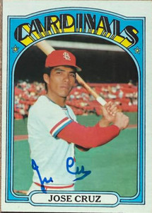 Jose Cruz Autographed 1972 Topps #107 St. Louis Cardinals RC 