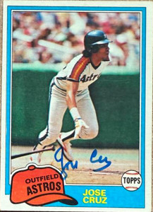 Jose Cruz Autographed 1981 Topps #105