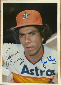 Jose Cruz Autographed 1981 Topps Giant Photo Cards #NNO 