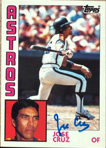 Jose Cruz Autographed 1984 Topps Tiffany #422