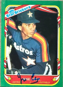 Jose Cruz Autographed 1987 Fleer Star Stickers #26