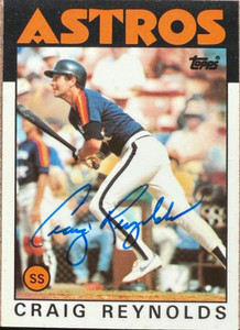 Craig Reynolds Autographed 1986 Topps Tiffany #298