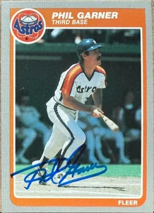 Phil Garner Autographed 1985 Fleer #351 Houston Astros Card
