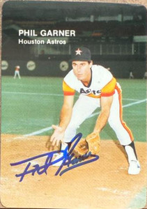 Phil Garner Autographed 1985 Mother's Cookies Houston Astros SGA #3 