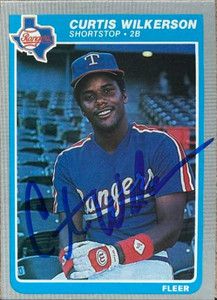 Curtis Wilkerson Autographed 1985 Fleer #573