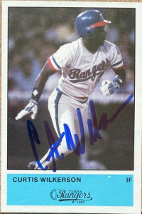 Curtis Wilkerson Autographed 1985 Performance Printing Texas Rangers SGA #NNO
