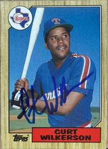 Curtis Wilkerson Autographed 1987 Topps #228 Texas Rangers Card