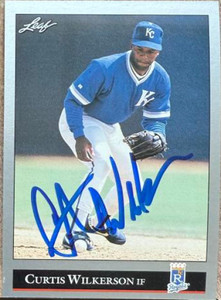 Curtis Wilkerson Autographed 1992 Leaf #387