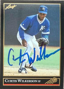 Curtis Wilkerson Autographed 1992 Leaf Black Gold #387