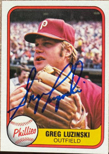 Greg Luzinski Autographed 1981 Fleer #10