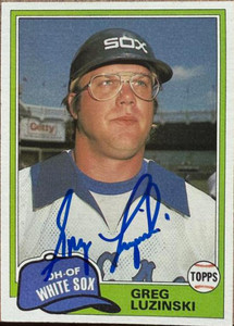 Greg Luzinski Autographed 1981 Topps Traded #796 Chicago White Sox Card