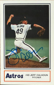 Jeff Calhoun Autographed 1986 Houston Astros Police SGA #19 