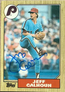 Jeff Calhoun Autographed 1987 Topps Traded TIFFANY #16T 