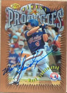 Mark Grudzielanek Autographed 1996 Topps Finest #348 PROD, BRZ
