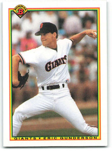 1990 Bowman #225 Eric Gunderson VG RC Rookie San Francisco Giants 