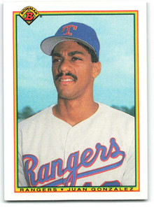 1990 Bowman #492 Juan Gonzalez VG RC Rookie Texas Rangers 