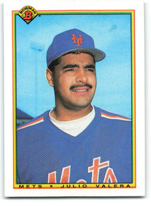 1990 Bowman #123 Julio Valera VG RC Rookie New York Mets 