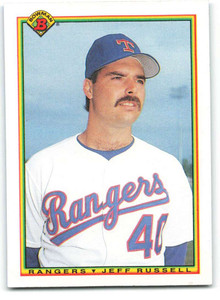1990 Bowman #485 Jeff Russell VG Texas Rangers 