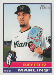 2025 Topps Heritage #42 Eury Perez NM-MT  Miami Marlins 