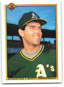 1990 Bowman #447 Scott Sanderson VG Oakland Athletics 