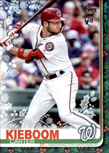 2019 Topps Holiday #HW160 Carter Kieboom NM-MT  RC Rookie Washington Nationals 